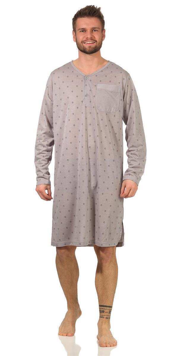 Herren Nachthemd langarm Sleepshirt Nachtwäsche Gr. M L XL 2XL - Bild 11 von 28