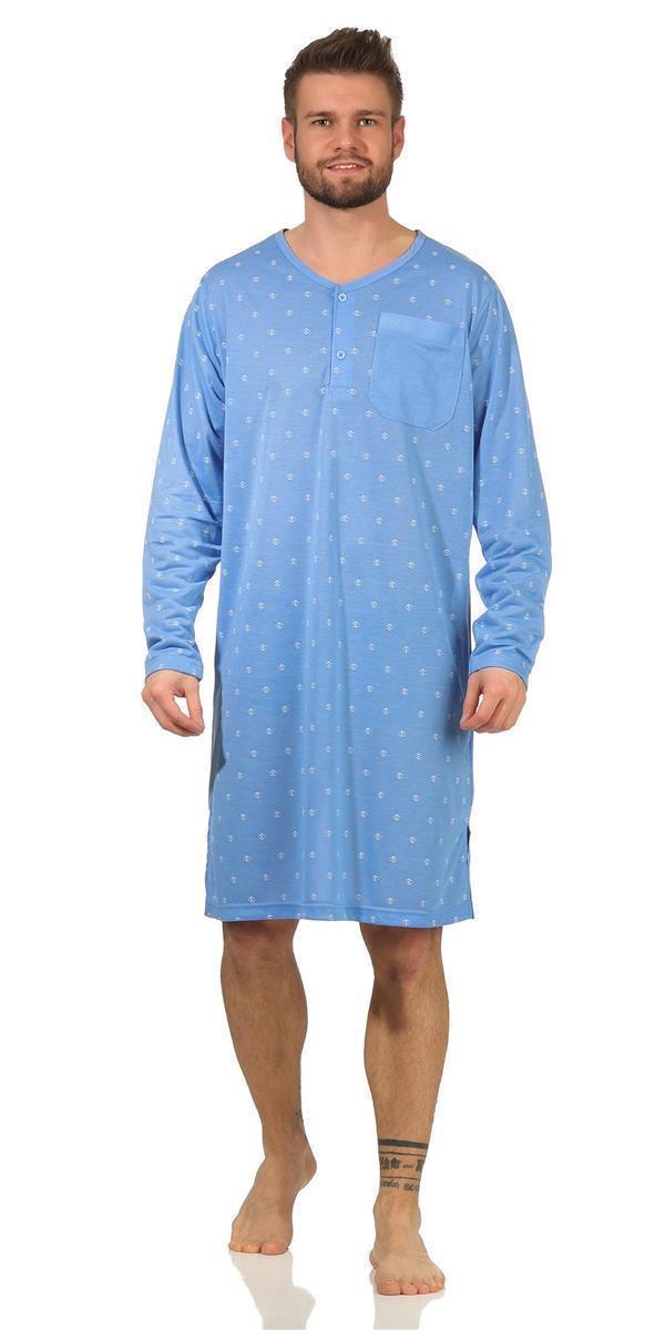 Herren Nachthemd langarm Sleepshirt Nachtwäsche Gr. M L XL 2XL - Bild 8 von 28