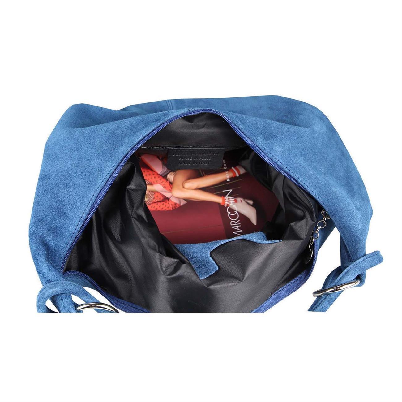 DAMEN XL LEDER TASCHE Wildleder SHOPPER Schultertasche Hobo bag Umhängetasche