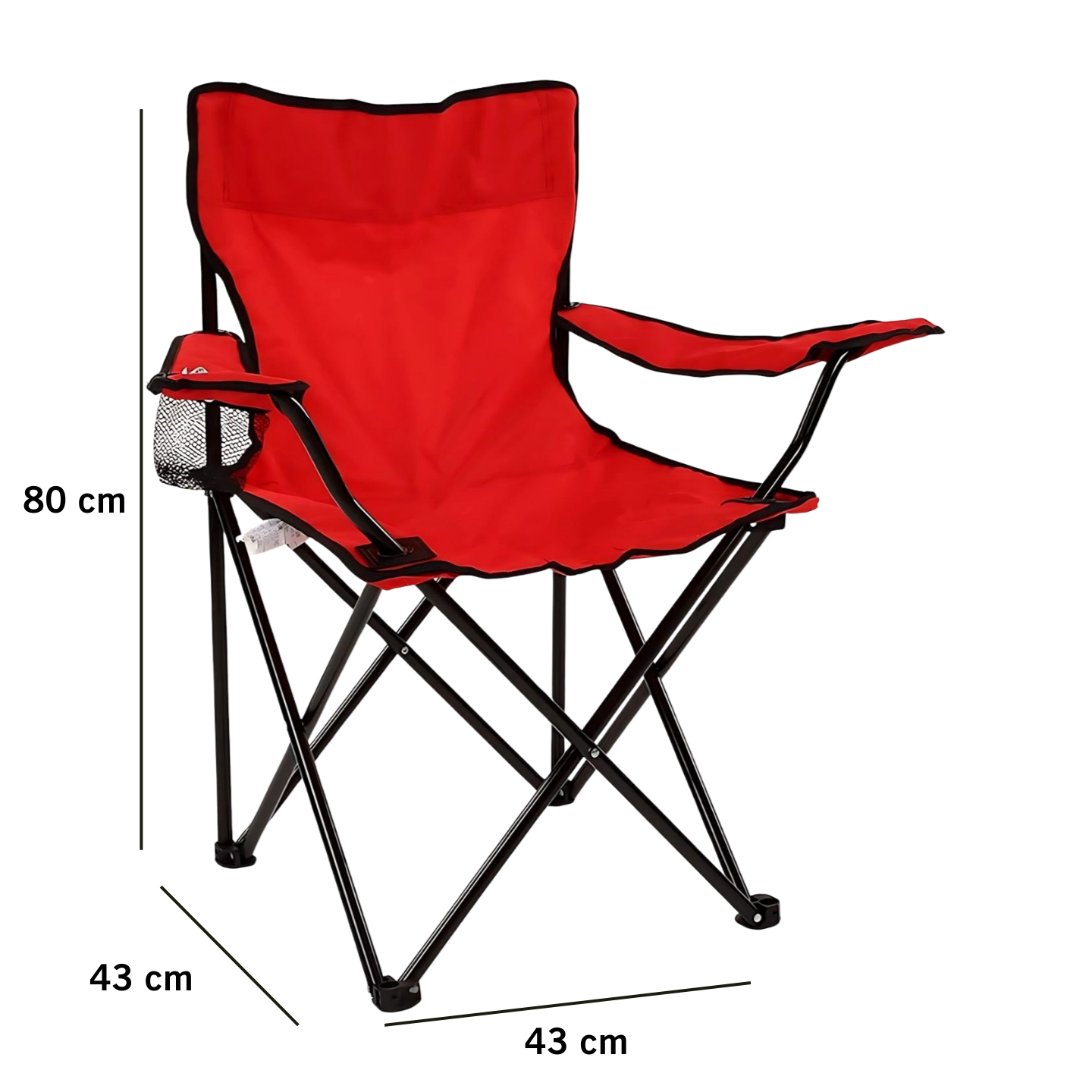 Campingstuhl Klappbar mit Getränkehalter – Angler Garten Festival Strand - Bild 25 von 40