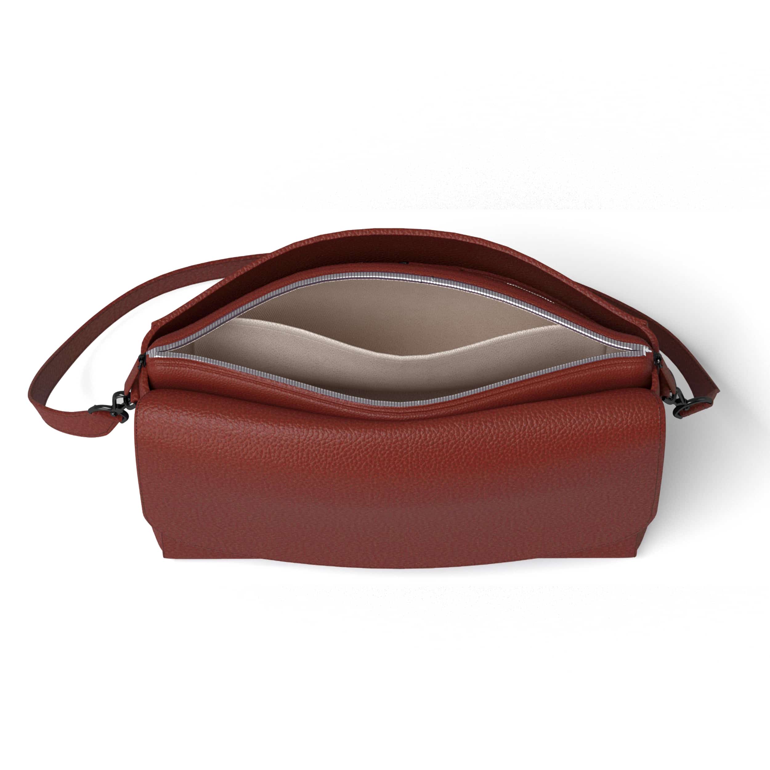 Borsa donna tracolla manici pelle vegana compatta scomparti interni 30609 - Foto 19 di 63